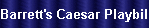 Barrett's Caesar Playbill