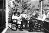 Eugene, Jamie & James O'Neill on the porch of Monte Cristo Cottage-Photo-B&W-Resized.jpg (208511 bytes)