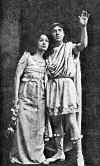 Joseph Haworth as Vinicius (standing with Lygia) in Quo Vadis-B&W-Resized.jpg (129480 bytes)